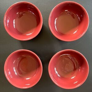 Longaberger Pottery Woven Traditions Paprika Small Low All-Purpose Bowls